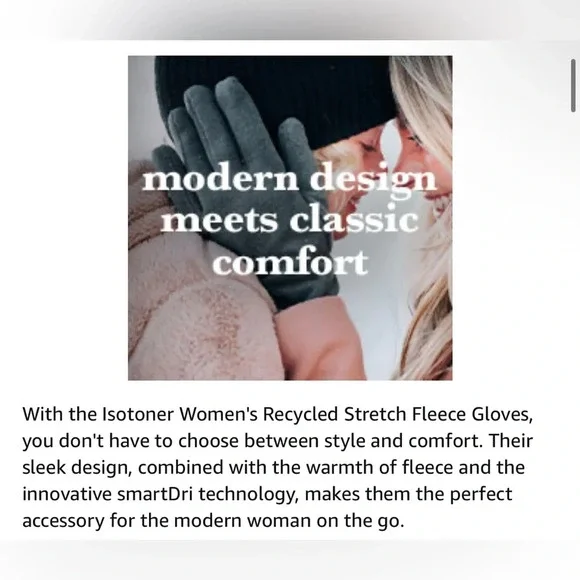 Isotoner women’s gloves in black - Picture 9 of 9